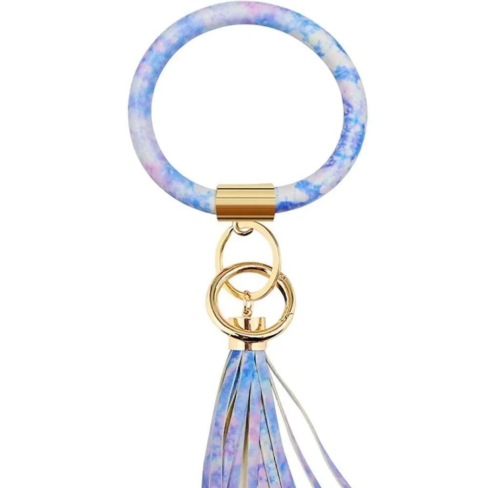 Blue Tye Dye key ring bracelet